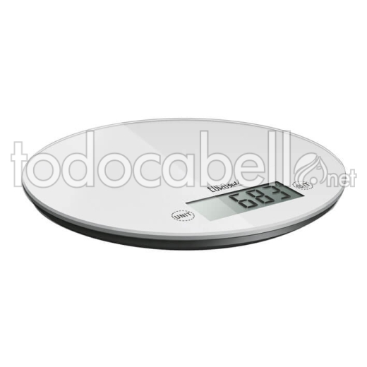 Eurostil Balanza digital redonda blanca 5 KG.(1 Gramo)