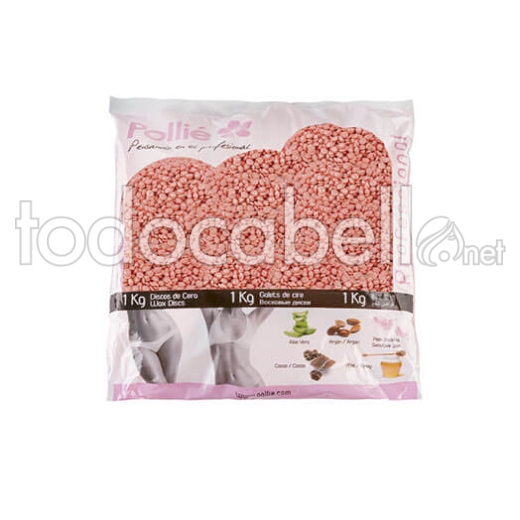 Eurostil Bolsa 1 kg. perlas cera rosa