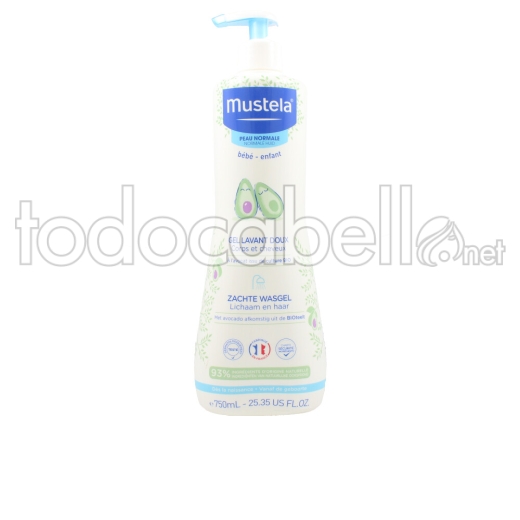 Mustela Bébé Gentle Cleansing Gel Hair And Body 750 Ml