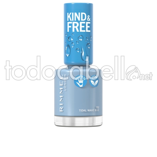 Rimmel London Kind & Free Nail Polish ref 152-tidal Wave Blue 8 Ml