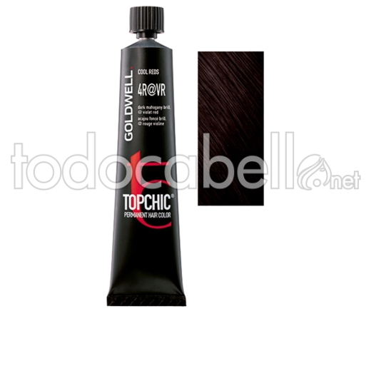 Goldwell Topchic Permanent Hair Color #4r@vr 60 Ml