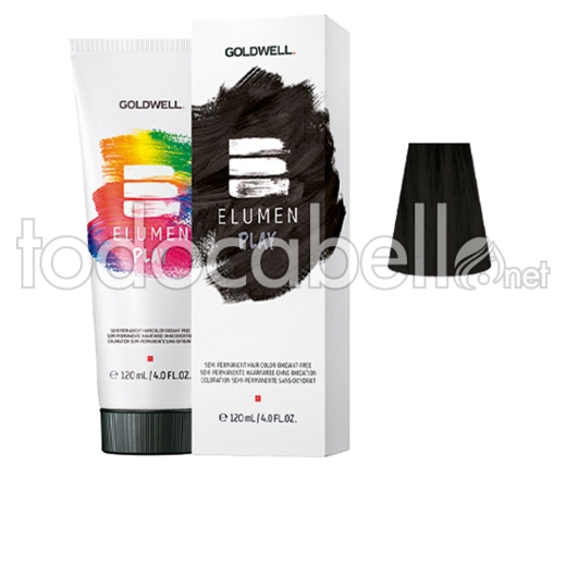 Goldwell Elumen Play Semi Permanent Hair Color Oxidant-free #black 120 Ml