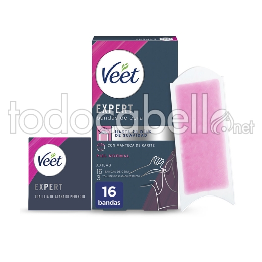 Veet Bandas De Cera Expert Axilas Piel Normal 16 U