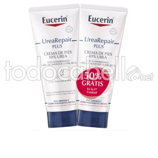 Eucerin Urearepair Plus Crema Pies 10% Urea Lote 2 Pz