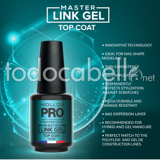 Mollon Pro Master Link Gel Top Coat 12ml