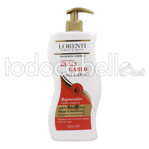 Lorenti Hair Champú 1000ml Black Garlik