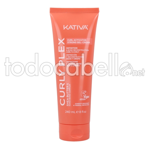 Kativa Curly Plex Curl Activator Strong Gel Cream 240 Ml