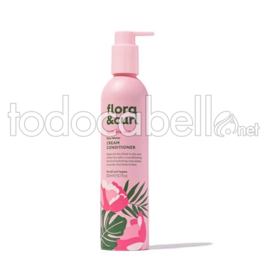 Flora&curl Hydrate me Acondicionador Cremoso Agua de Rosas 300ml