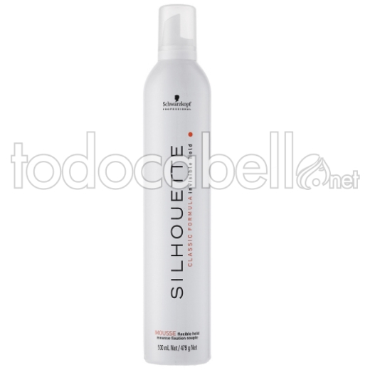 Schwarzkopf Silhouette Mousse Pure. Espuma de Fijación Flexible 500ml.