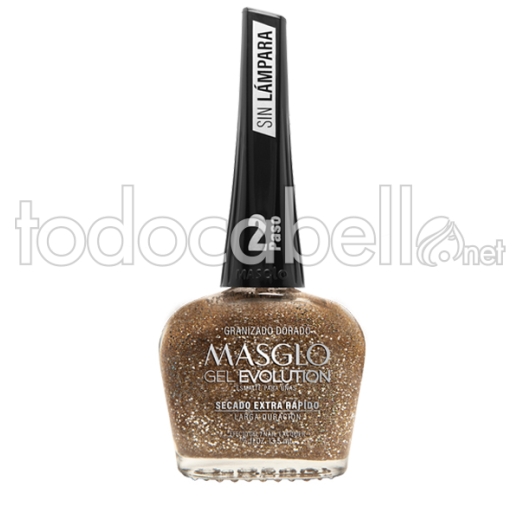 Masglo Esmalte Gel Evolution GRANIZADO DORADO 13,5ml