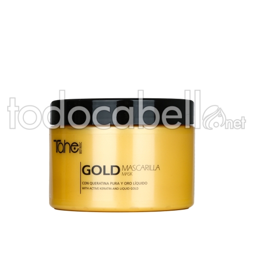 Tahe Mascarilla Gold Keratina pura y oro líquido 300ml