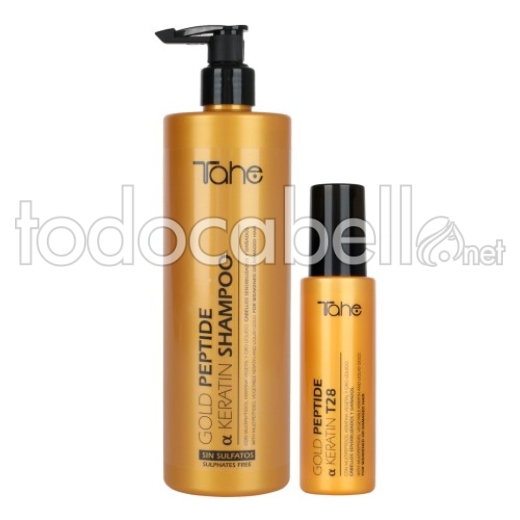 Tahe Gold Peptide Keratin PACK Champú 500ml + T28 100ml