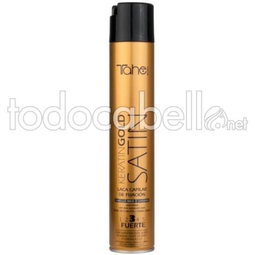 Tahe Keratin Gold Satin Laca fijación Fuerte 3 400ml