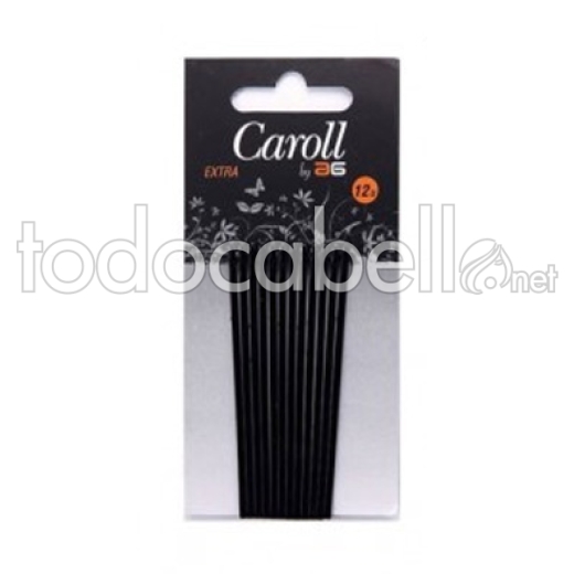 Asuer Caroll Horquilla Clip EXTRA 7cm con bolita negro