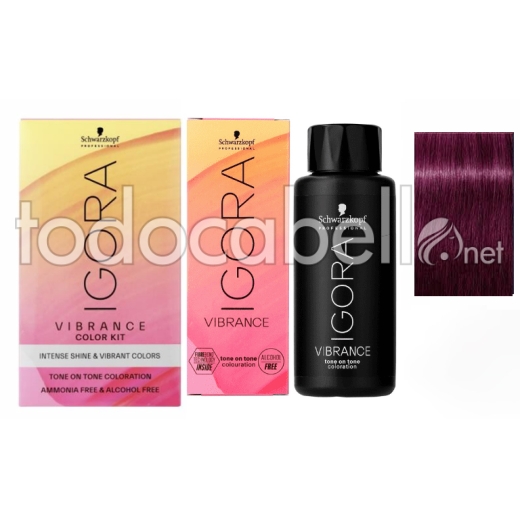 Schwarzkopf Tinte Demipermanente Igora Vibrance 0-89 Potenciador concentrado Rojo Violeta 60ml