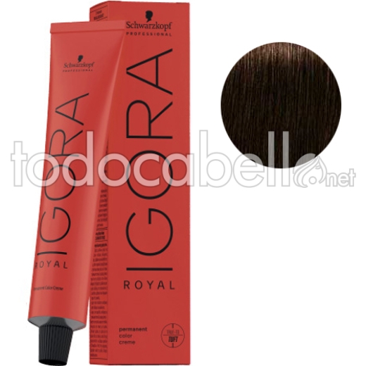 Schwarzkopf Tinte Igora Royal 4-46 Castaño Medio Beige Marrón 60g   + Oxigenada en promoción