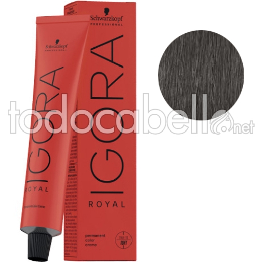 Schwarzkopf Tinte Igora Royal 5-13 Castaño Claro Ceniza Mate 60g + Oxigenada en promoción