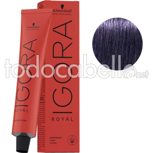 Schwarzkopf Tinte Igora Royal 6-29 Rubio Oscuro Humo Violeta 60g + Oxigenada en promoción