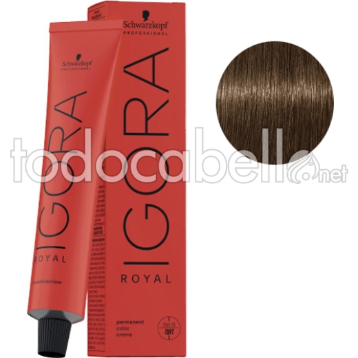 Schwarzkopf Tinte Igora Royal 7-42 Rubio Medio Beige Humo 60g + Oxigenada en promoción