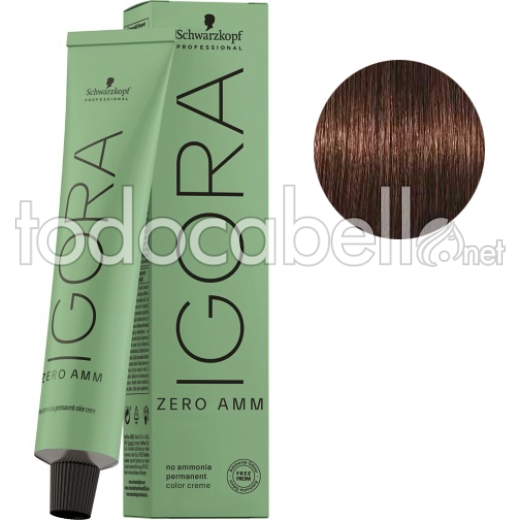 Schwarzkopf Tinte Igora ZERO AMM sin amoniaco 4-6 Castaño Medio Marrón 60ml