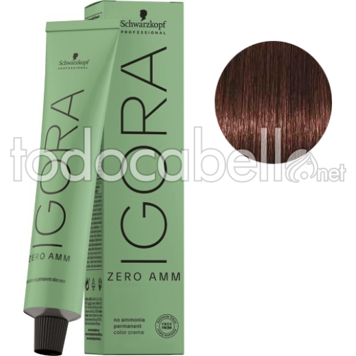 Schwarzkopf Tinte Igora ZERO AMM sin amoniaco 4-68 Castaño Medio Marrón Rojo 60ml