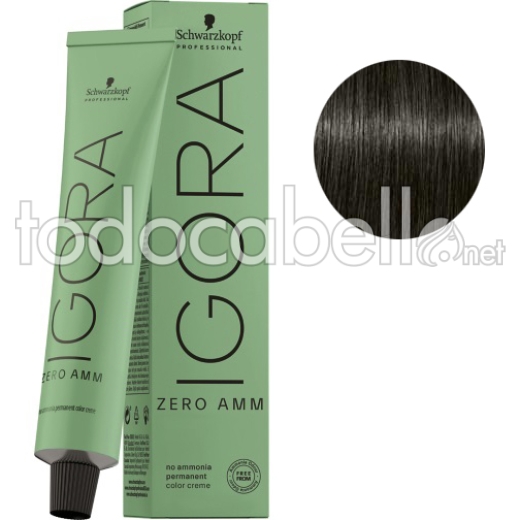 Schwarzkopf Tinte Igora ZERO AMM sin amoniaco 5-21 Castaño Claro Humo Ceniza 60ml