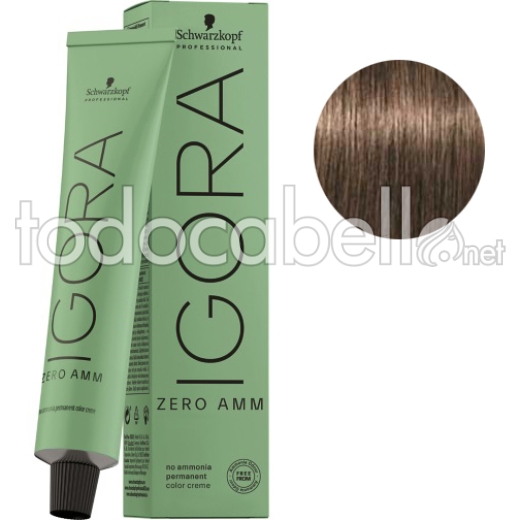 Schwarzkopf Tinte Igora ZERO AMM sin amoniaco 6-0 Rubio Oscuro Natural 60ml