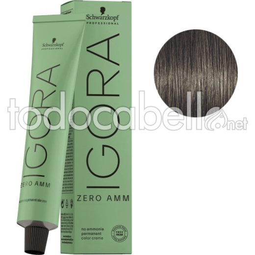 Schwarzkopf Tinte Igora ZERO AMM sin amoniaco 6-31 Rubio Oscuro Mate Ceniza 60ml