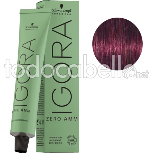 Schwarzkopf Tinte Igora ZERO AMM sin amoniaco 6-99 Rubio Oscuro Violeta Intenso 60ml