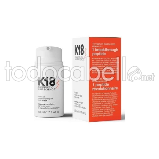 K18 Mascarilla Capilar Reparadora Molecular Sin Aclarado 50 Ml