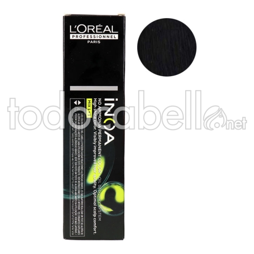 L´Oreal Tinte INOA 1 Negro 60g "SIN AMONIACO"