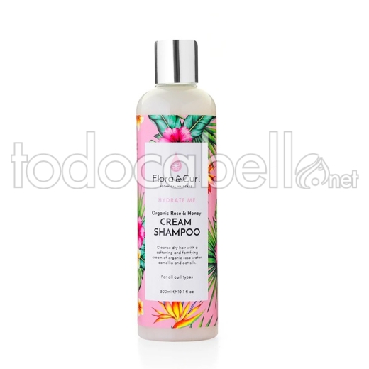 Flora&curl Hydrate me Champú Crema de Rosas y Miel 300ml