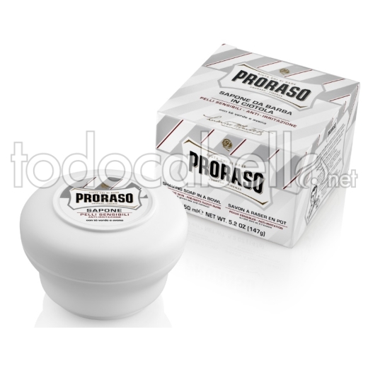 PRORASO Tarro Jabón de afeitar Té Verde y Avena 150ml ref:M00168