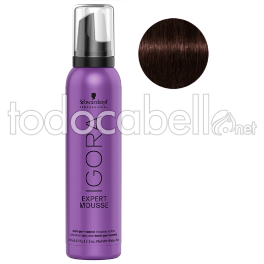 Schwarzkopf Igora Expert MOUSSE 4-68 Castaño Medio Chocolate Rojo 100ml.