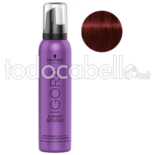 Schwarzkopf Igora Expert MOUSSE 5-88 Castaño Claro Extra Rojo 100ml.