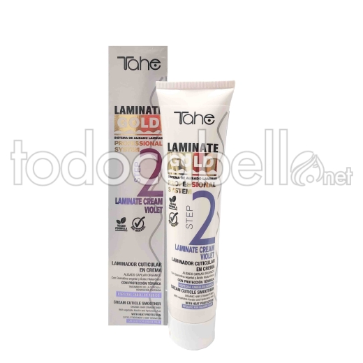 Tahe Laminate Gold Step 2 Laminate Cream Violet 100ml. Tratamiento de alisado.