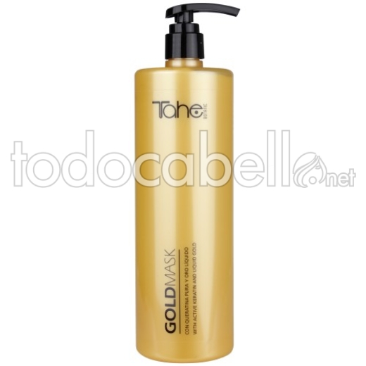 Tahe Mascarilla Gold Keratina pura y oro líquido 1000ml