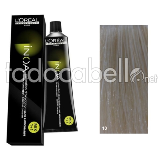 L´Oreal INOA 10 Rubio Platino 60g SIN AMONIACO