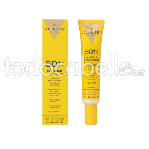 Valquer Invisible Protection Protector Facial Antiedad 50+SPF 40ml