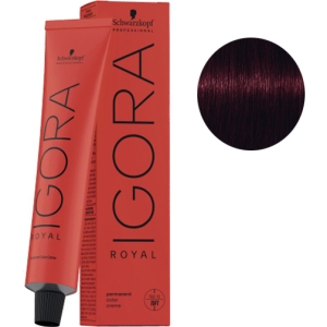 Schwarzkopf Tinte Igora Royal 4-99 Castaño Medio Violeta Extra  60g  + Oxigenada en promoción