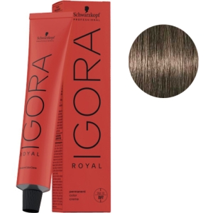 Schwarzkopf Tinte Igora Royal 6-1 Rubio Oscuro Ceniza 60g  + Oxigenada en promoción