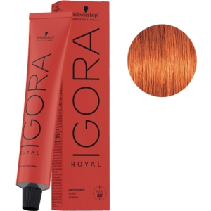 Schwarzkopf Tinte Igora Royal 7-77 Rubio Medio Cobrizo Intenso 60g  + Oxigenada en promoción