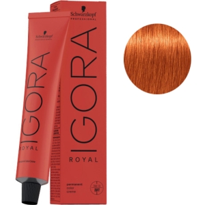 Schwarzkopf Tinte Igora Royal 8-77 Rubio Claro Cobrizo Intenso 60g  + Oxigenada en promoción