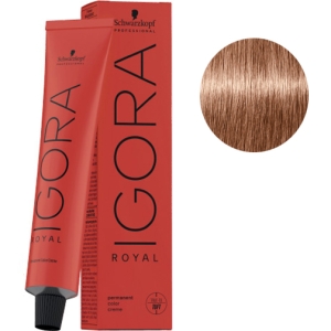 Schwarzkopf Tinte Igora Royal 9-67 Rubio Muy Claro Marrón Cobrizo 60g + Oxigenada en promoción