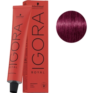 Schwarzkopf Tinte Igora Royal 9-98 Rubio Muy Claro Violeta Rojo 60g  + Oxigenada en promoción