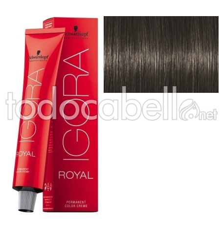 Schwarzkopf Tinte Igora Royal 4-13 Castaño Medio Ceniza 